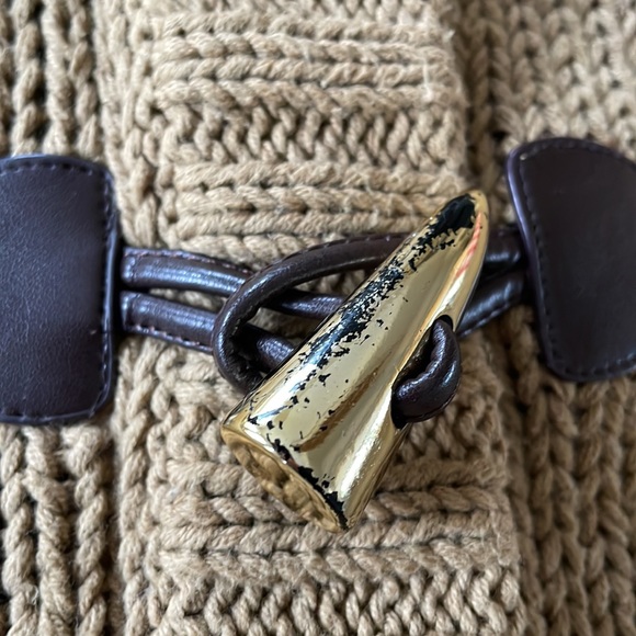 Michael Kors Poncho Cape Cardigan Sweater with zipper & toggles size Medium - Picture 13 of 16